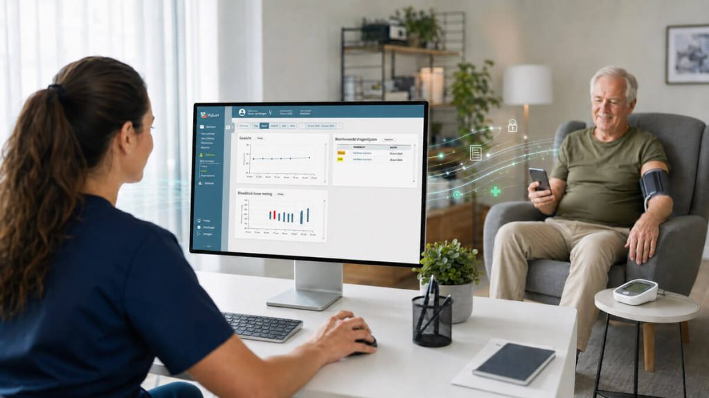Meetgegevens komen binnen in het Viduet-dashboard